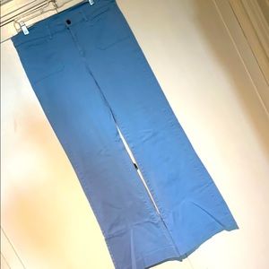 H&M Blue Wide Leg Pants. Sz 12. Square pockets.